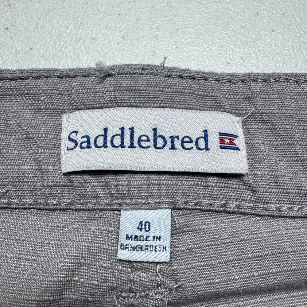Saddlebred Cargo Shorts Mens 40 Gray Cotton Stretch‎ Multi Pocket 40x11 NEW $50